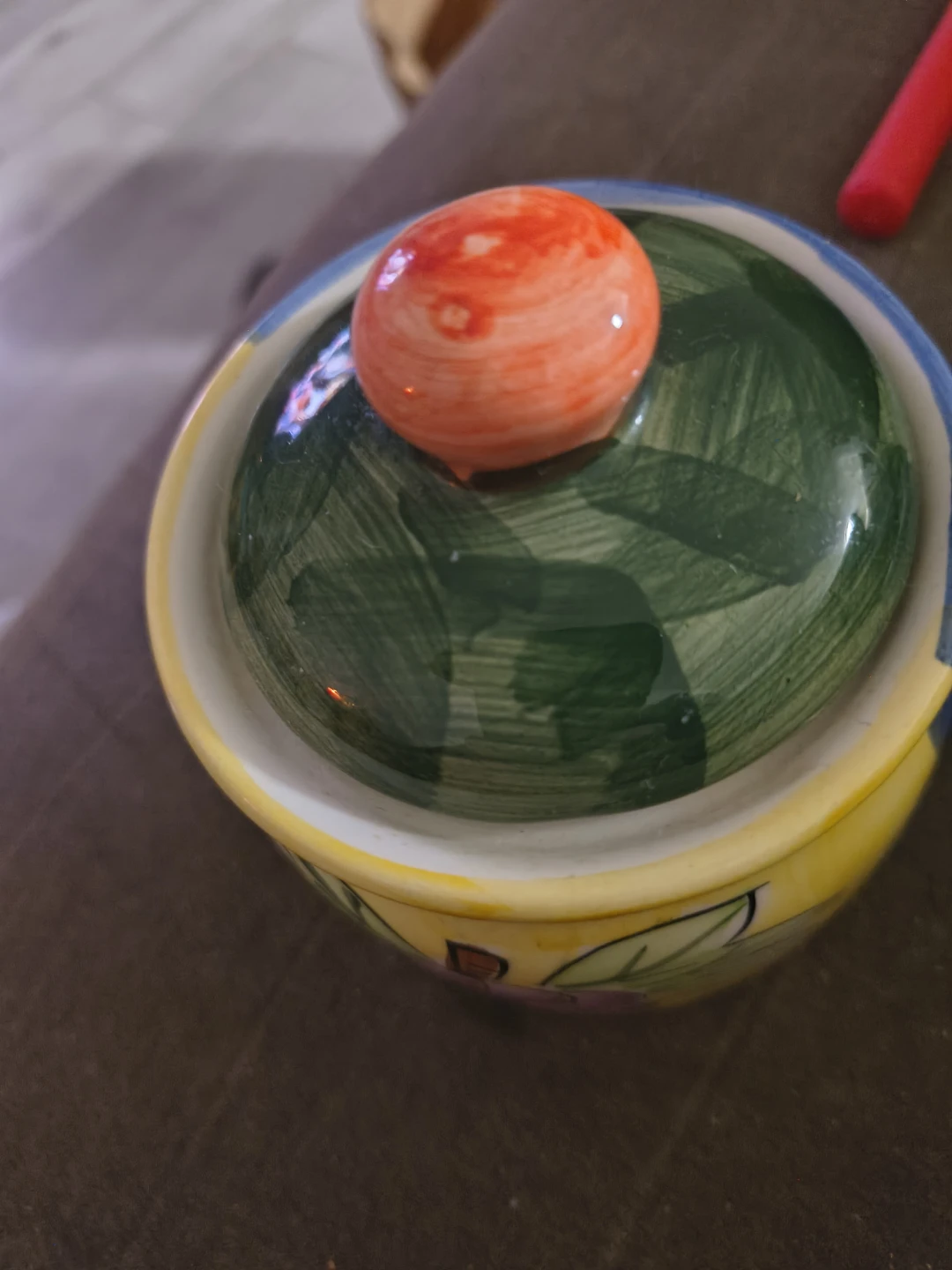 Small Decorative Ceramic Fruit Jar - photo 3