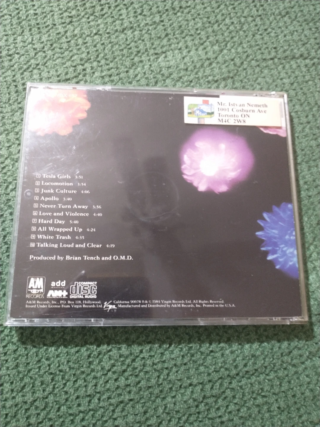 Orchestral Manoeuvres in the Dark (O.M.D.) Junk Culture CD - photo 4