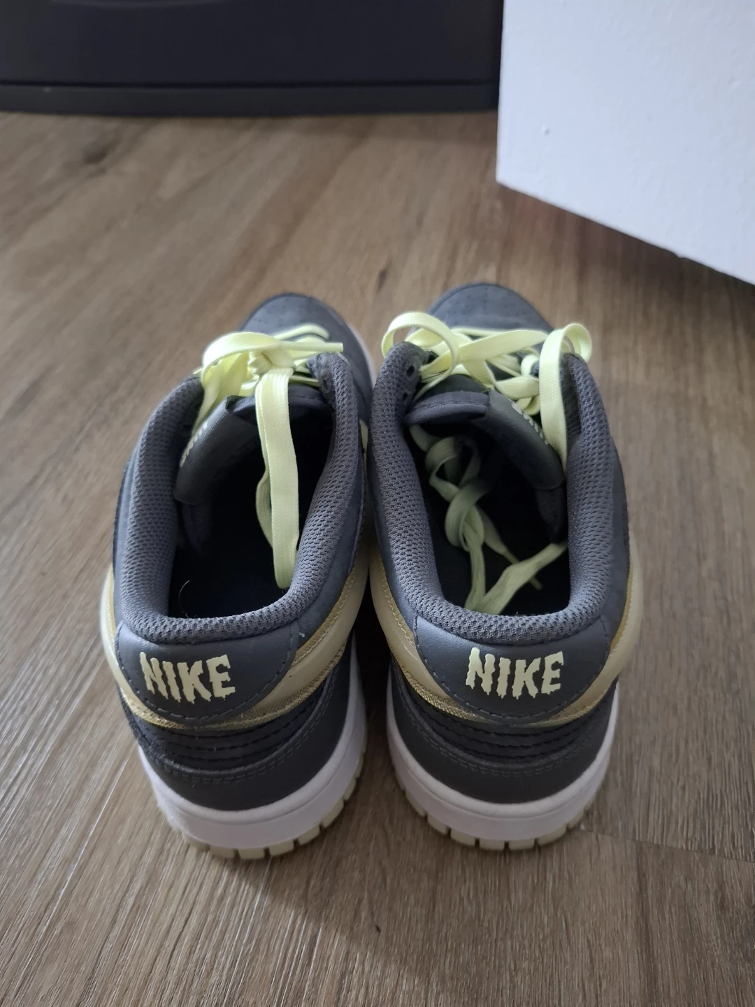 Nike Dunk Low Grey and Yellow Sneakers - photo 3