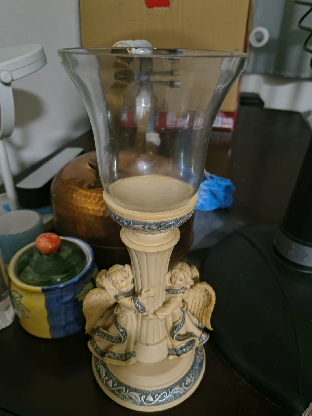 Angel Pillar Candle Holder