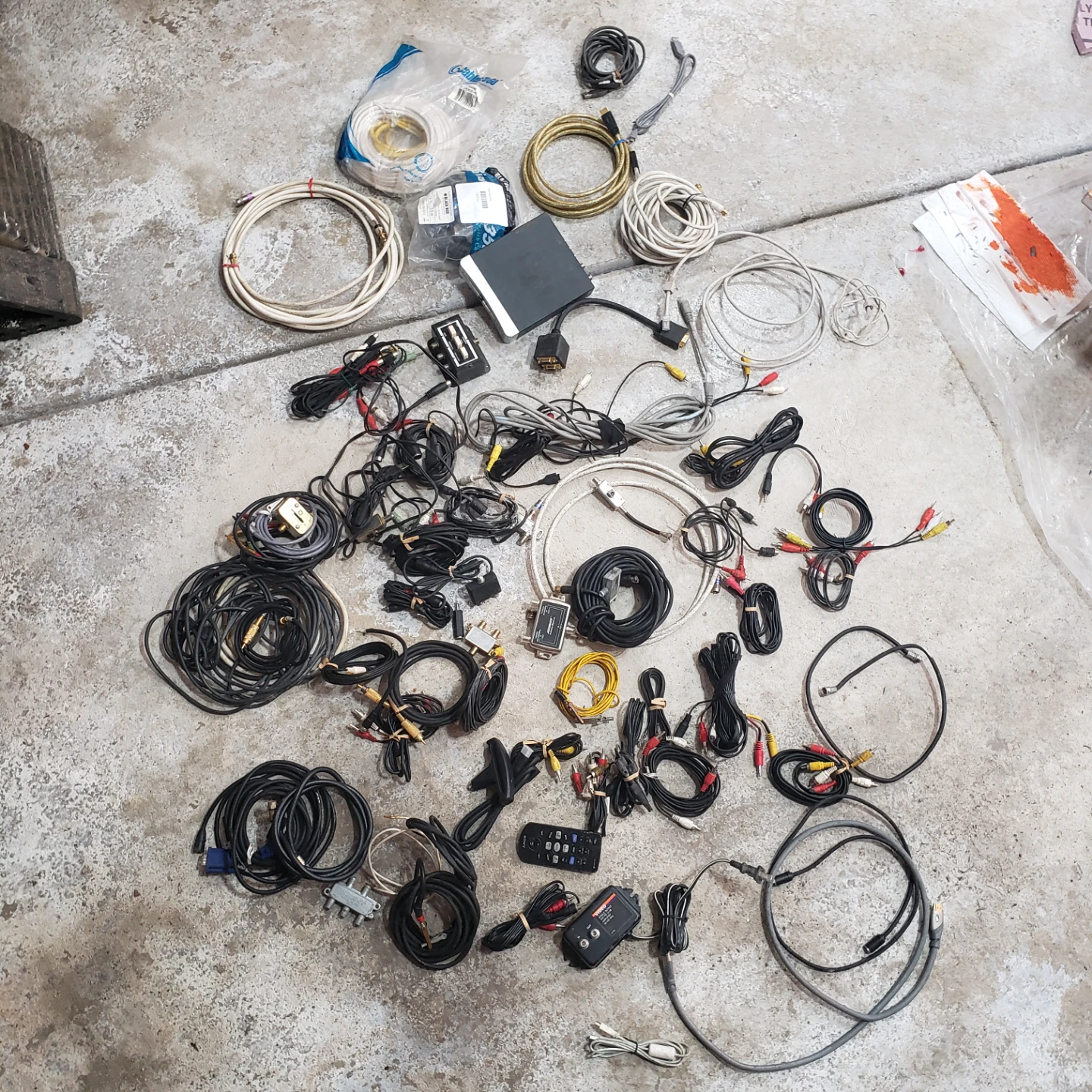 Assorted A/V Cables and Adapters Lot