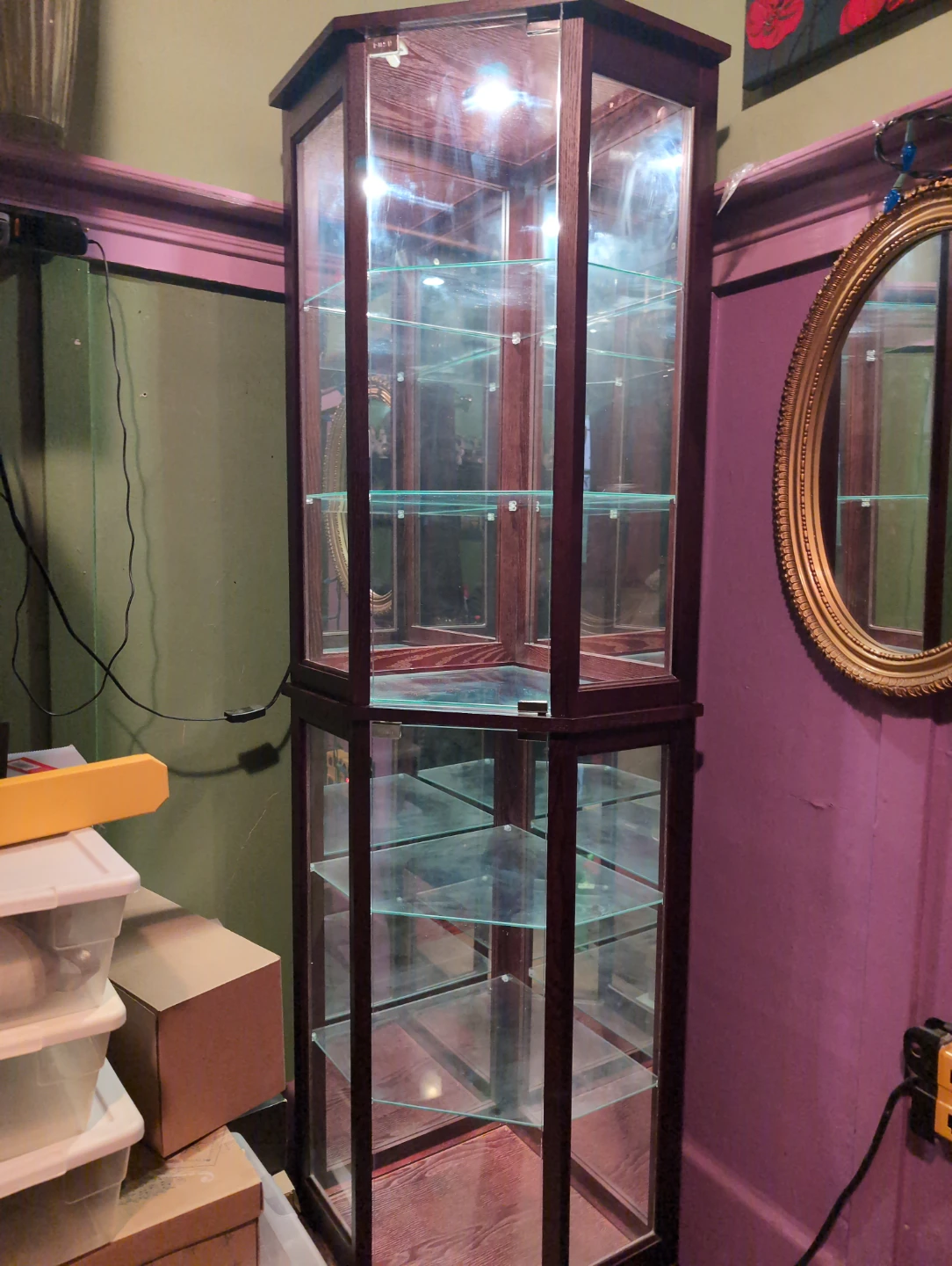 Tall Corner Glass Display Cabinet - photo 2