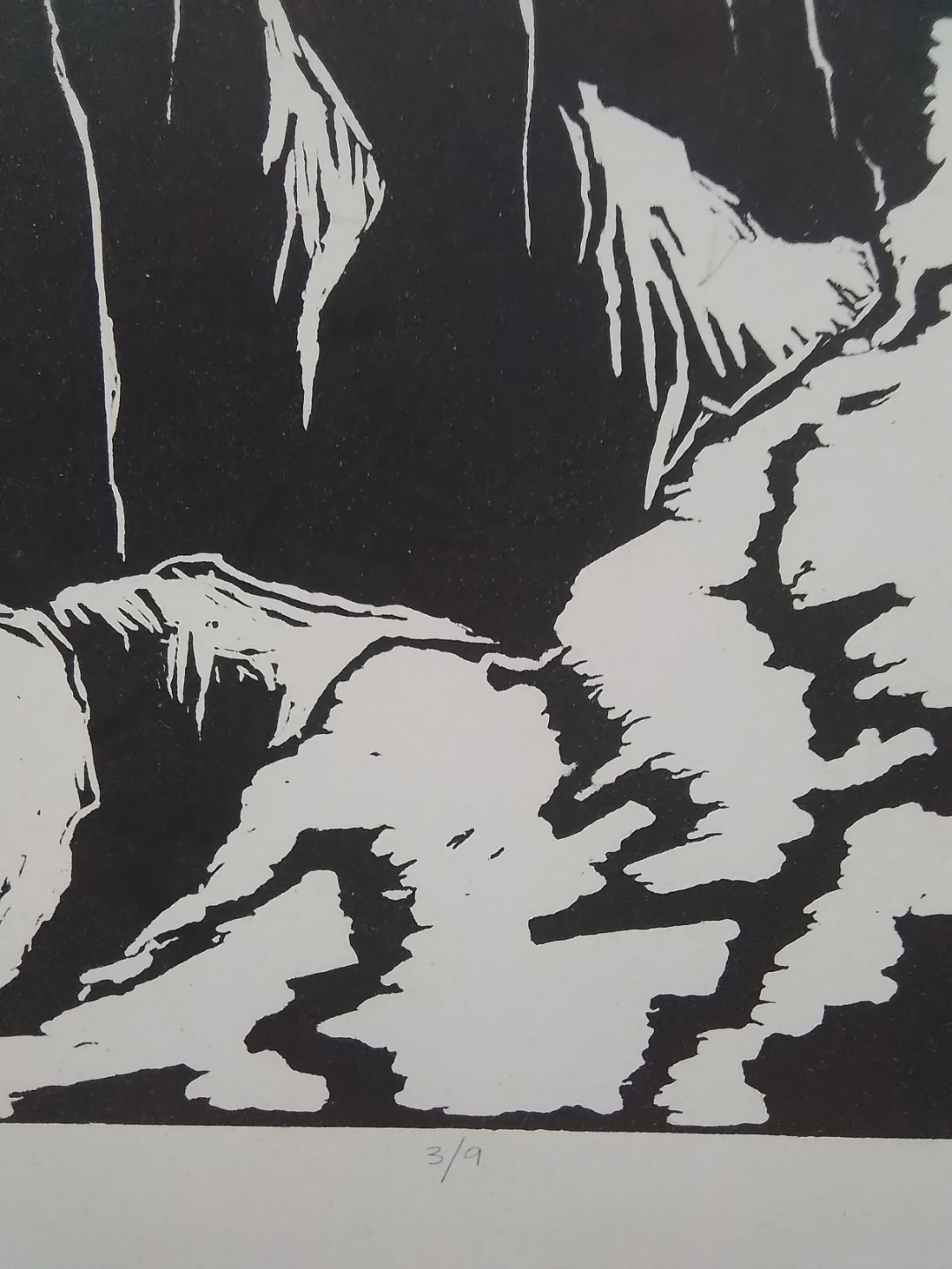 Winter Mountains Linocut Art by May Leung - photo 4
