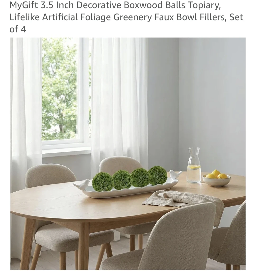 MyGift Decorative Boxwood Ball Topiary Set of 4