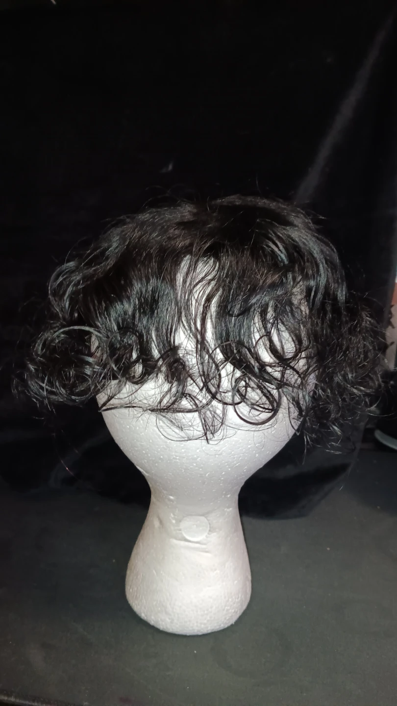 Black Wavy Human Hair Topper - photo 3
