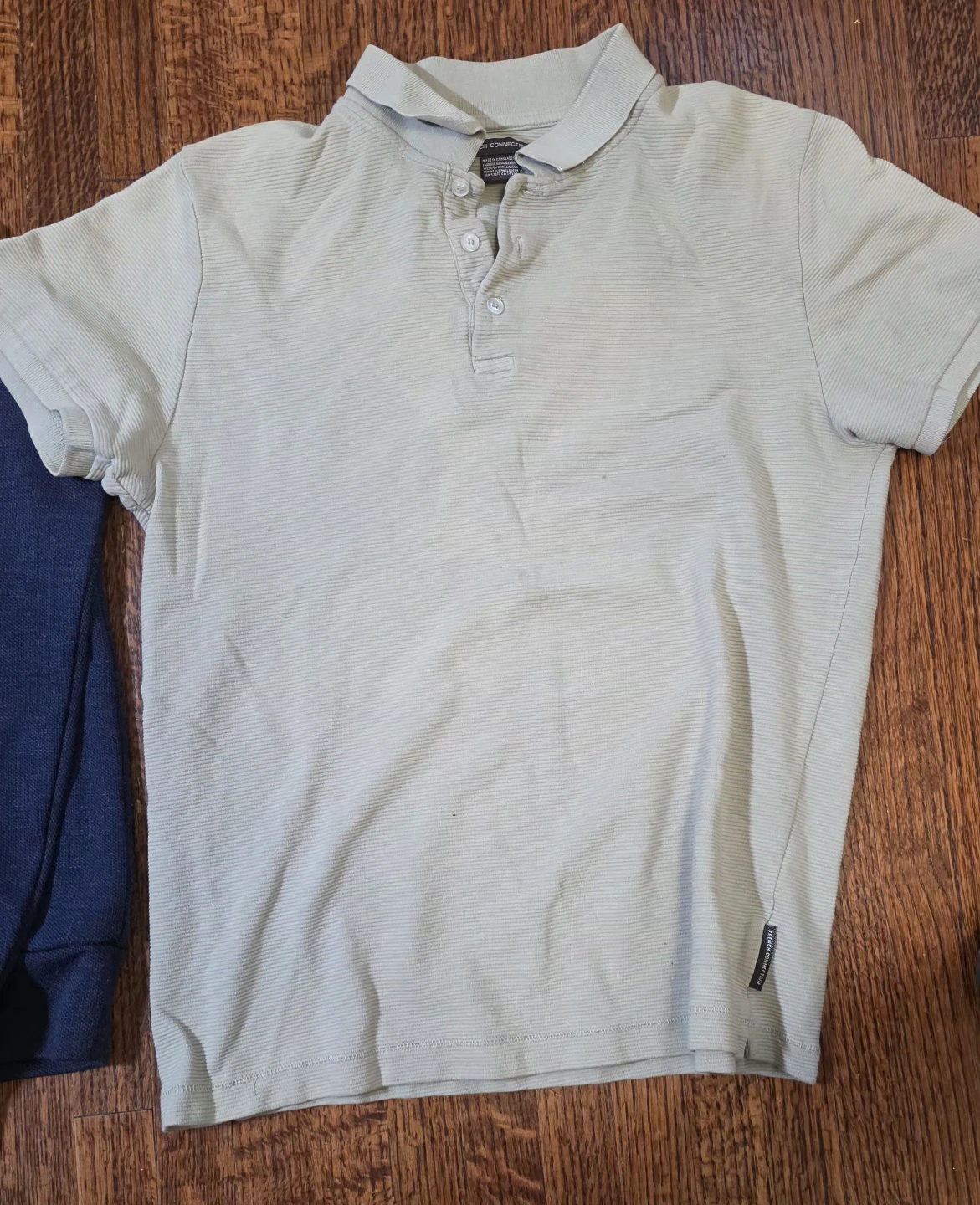 Set Of Navy Zip-Up Hoodie & Light Sage Polo Shirt Combo - photo 5