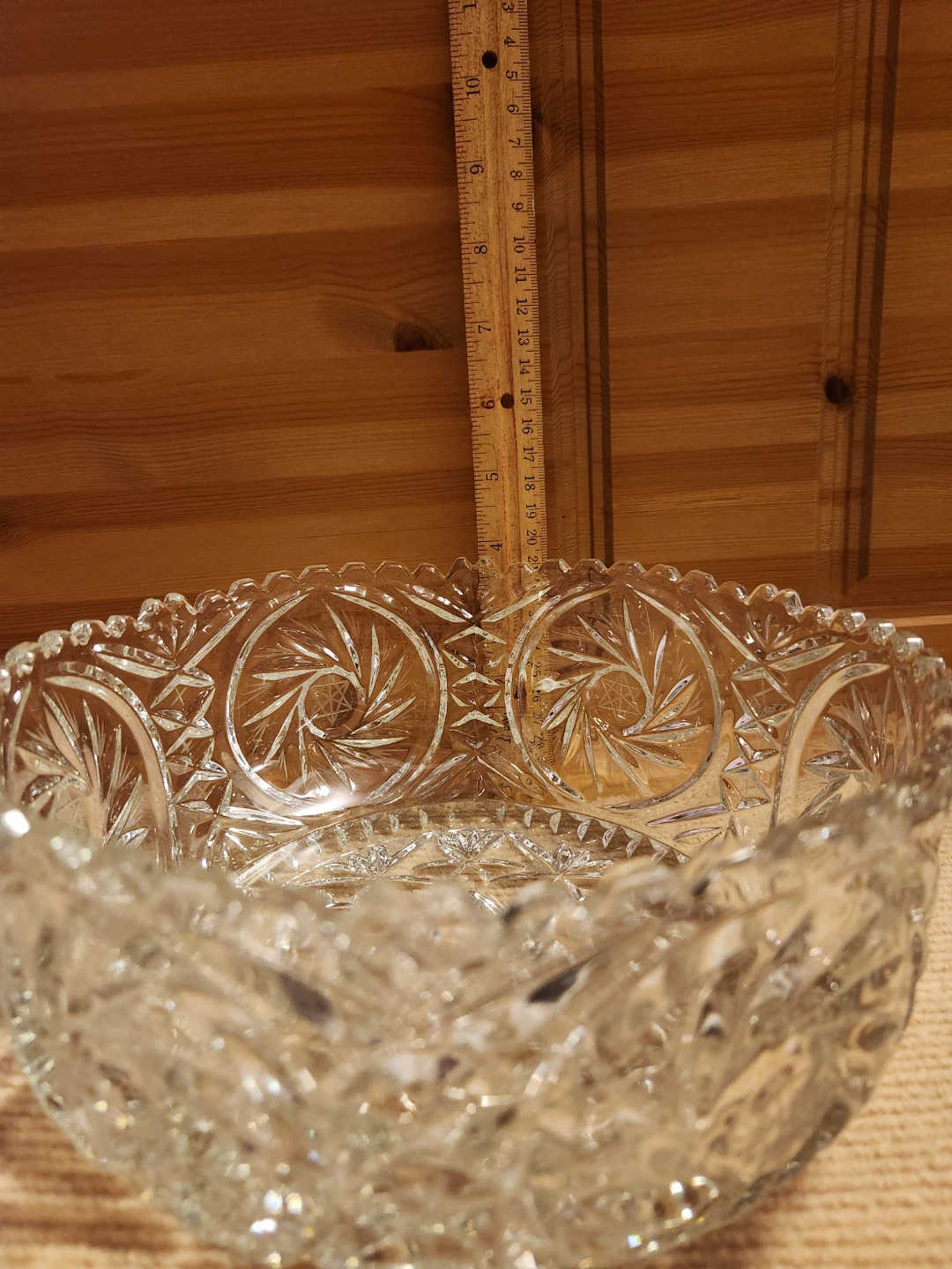 Vintage Crystal Serving Bowl - photo 4