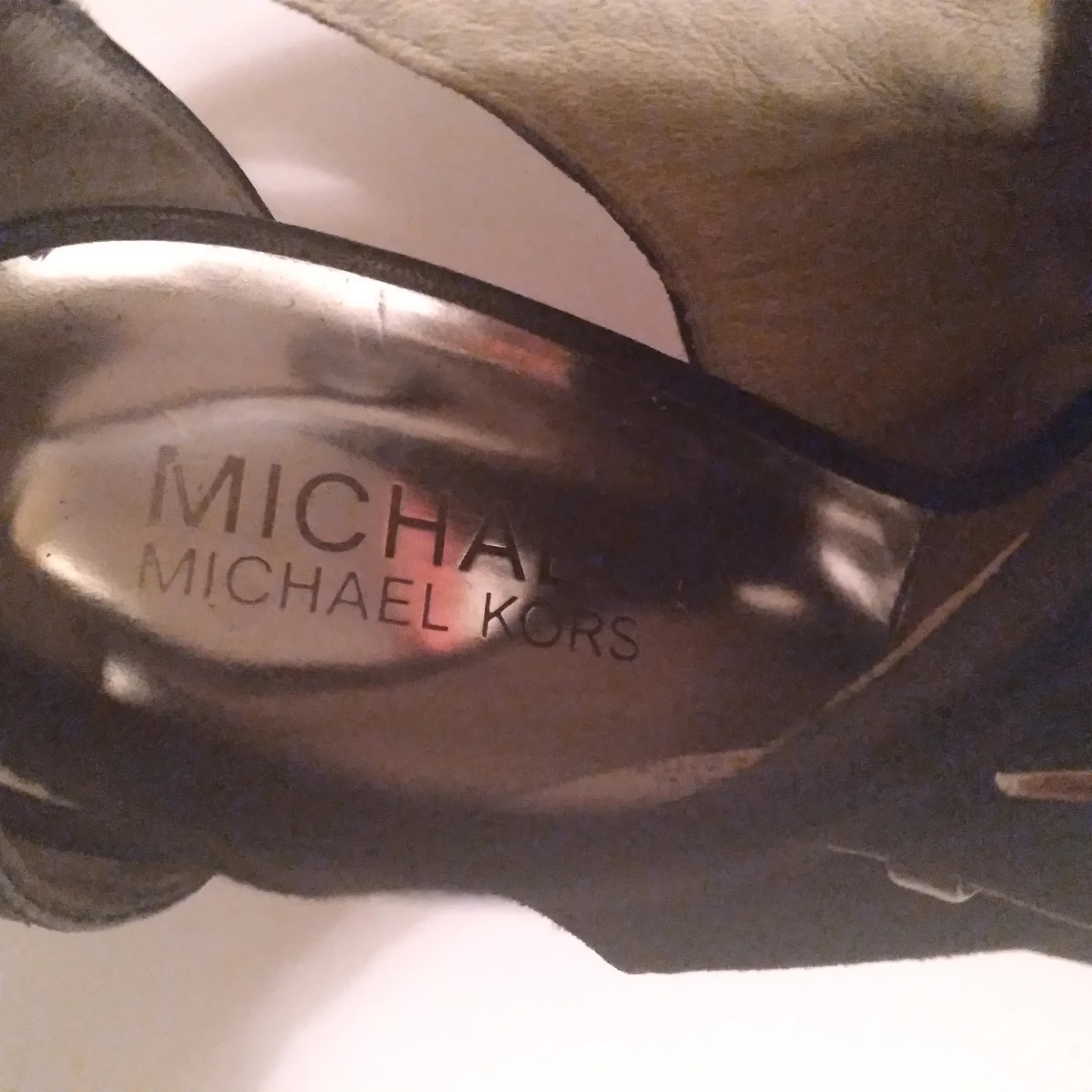 Michael Kors black suede peep-toe heels - photo 5