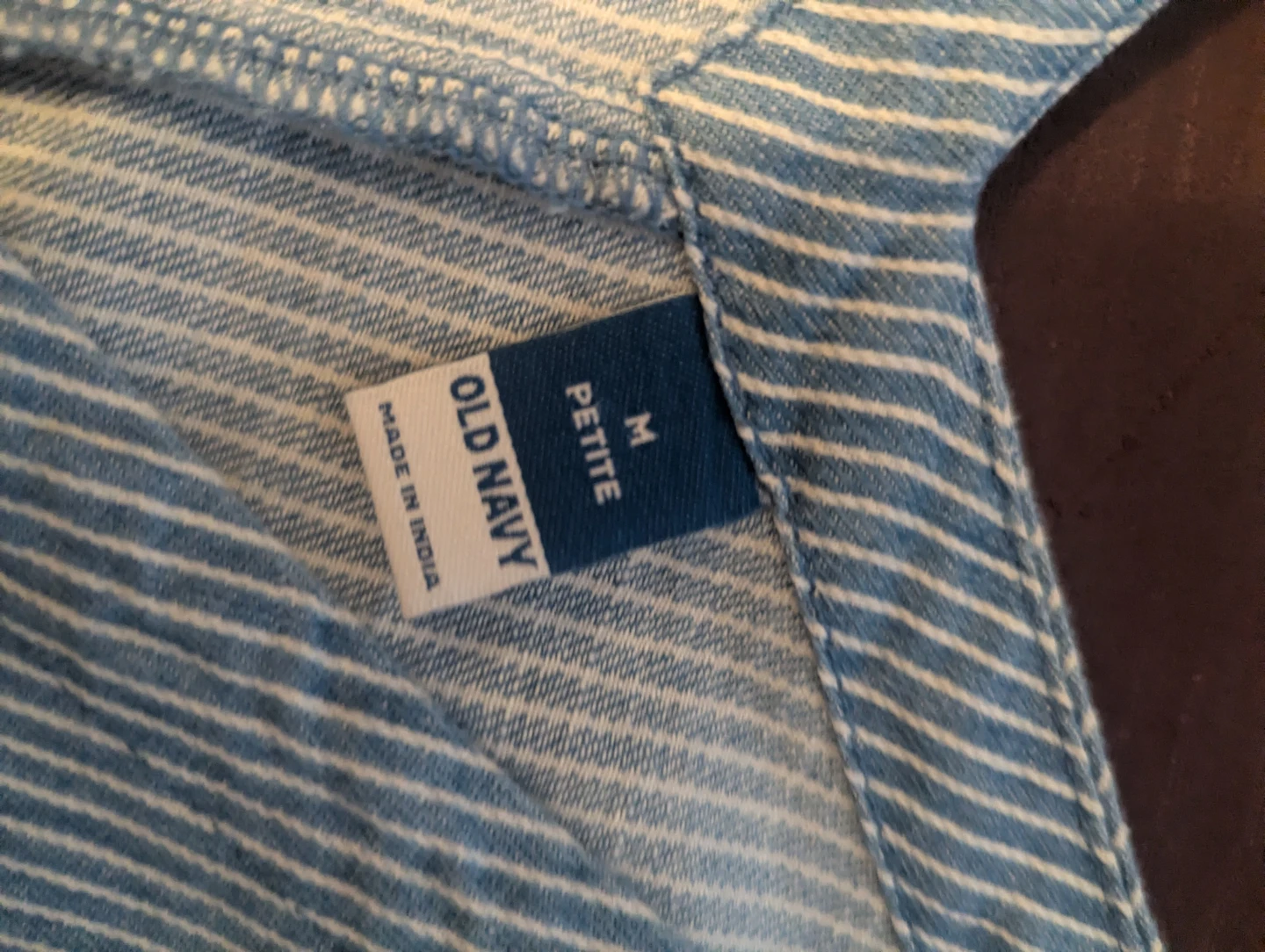 Old Navy Blue and White Striped Button-Down Dress - photo 2
