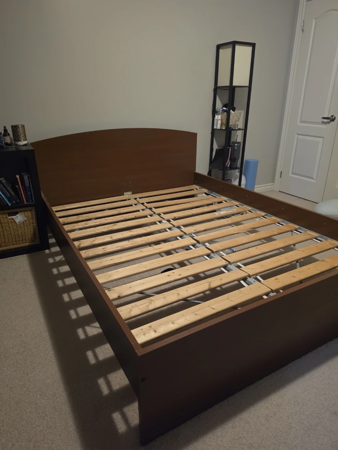 Dark Brown Wooden Bed Frame - photo 2