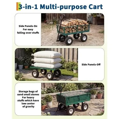 Garvee 3-in-1 Heavy Duty Utility Garden Cart - photo 3