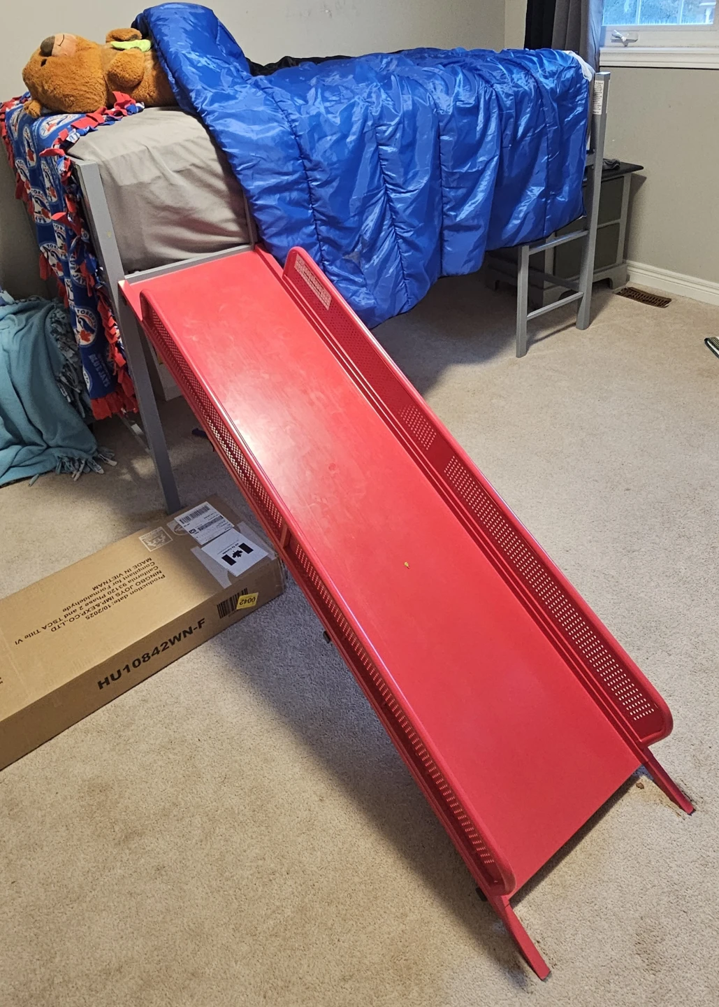 Twin loft bed with slide