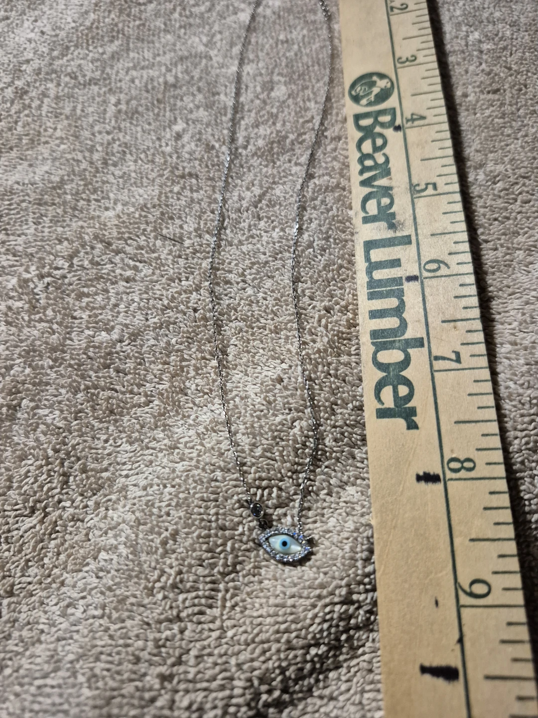 Silver-tone Evil Eye Pendant Necklace - photo 2