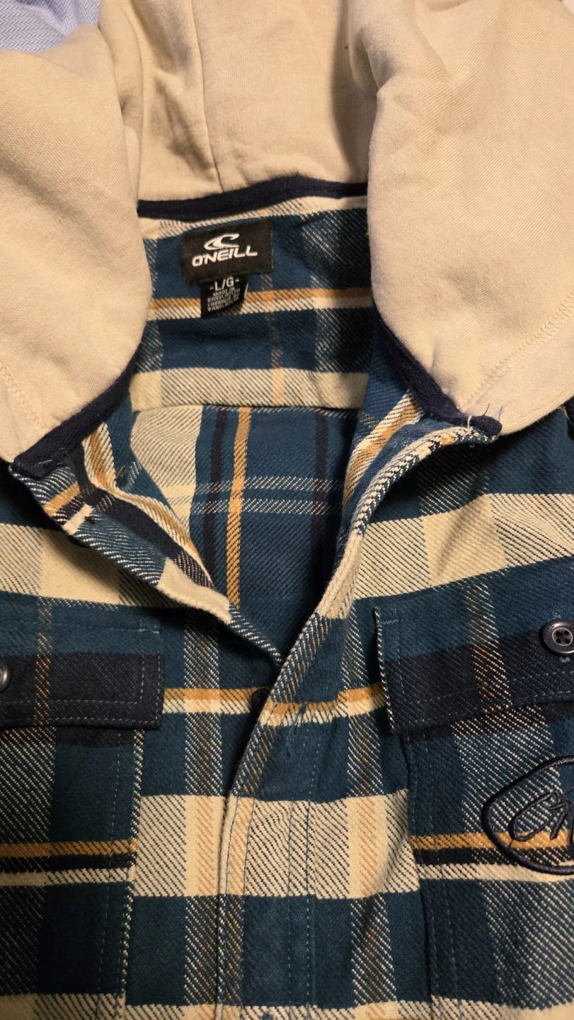 O'Neill Plaid Hooded Flannel Shirt