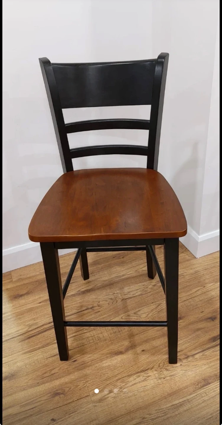 Wooden Bar Stool with Black and Brown Finish