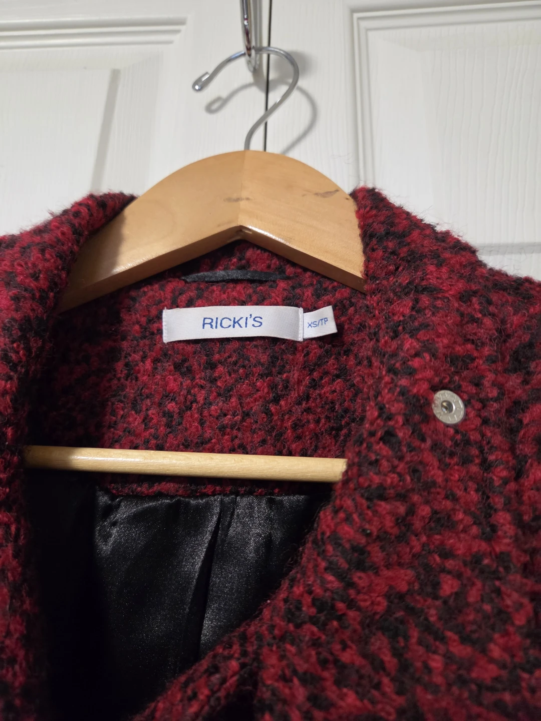Ricki's Red and Black Moto Coat Size - XS - photo 2