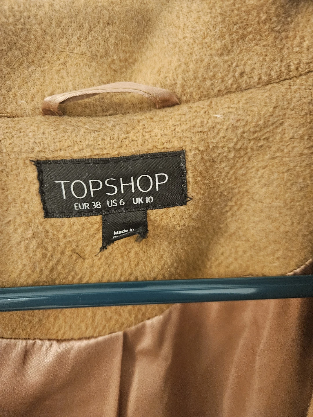 Women topshop beige long coat or jacket size small or medium - photo 3