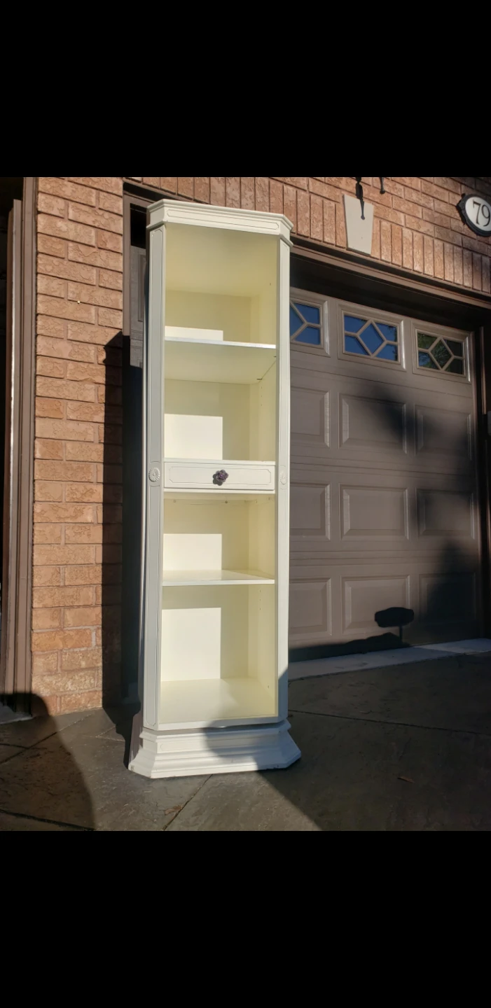 White Rotating Storage Tower with Mirror - photo 2