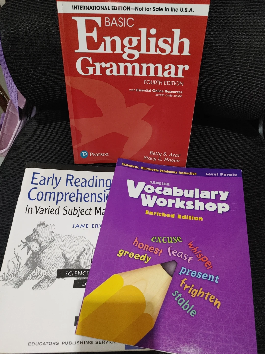 Set of 3 Educational English Textbooks - No Markings