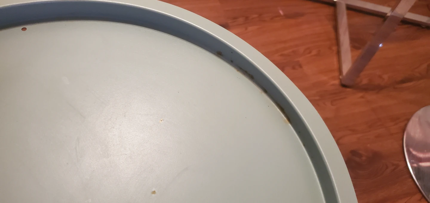 Sage Green Metal Tray Side Table - photo 2