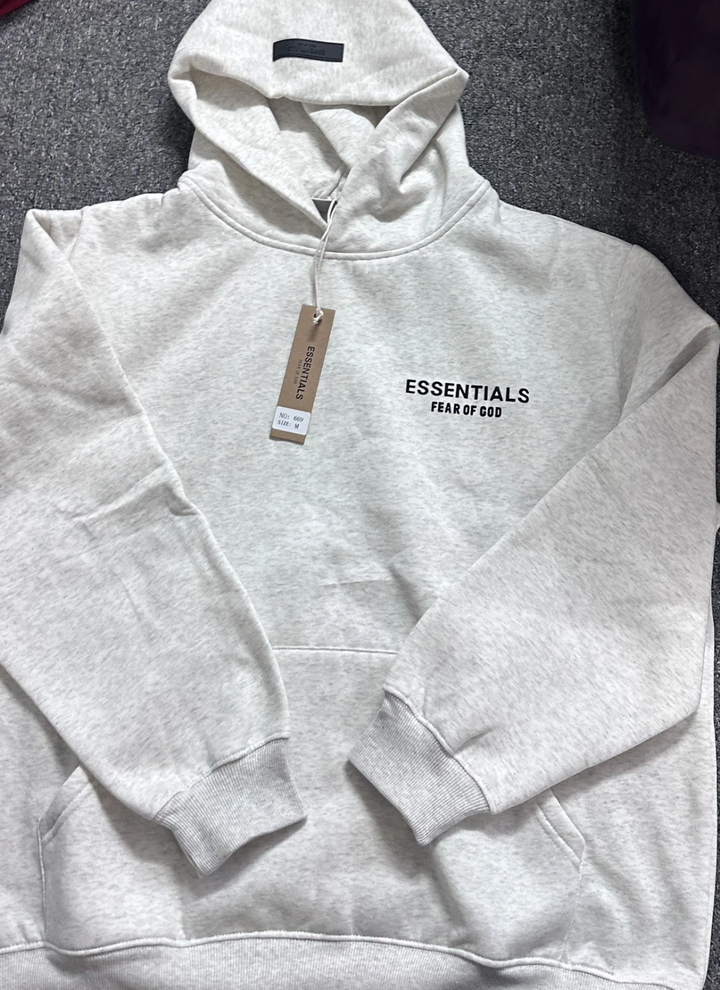 Essentials Fear of God Hoodie - Oatmeal - Medium