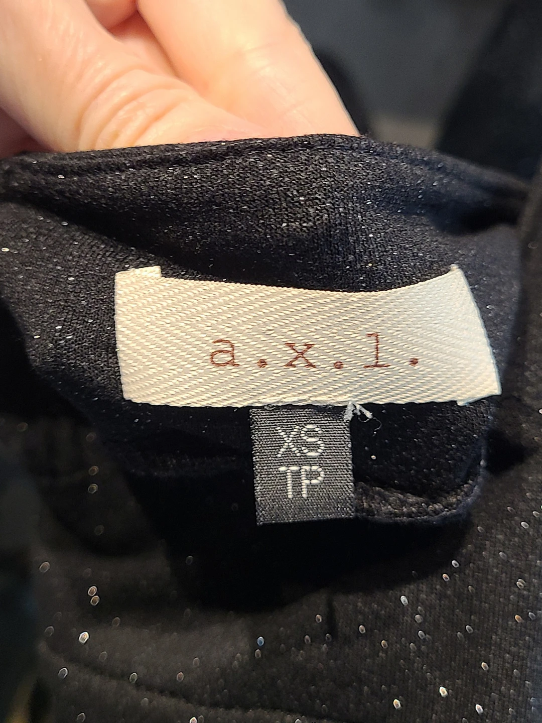 a.x.l. Black Glitter Halter Dress Size XS - photo 3