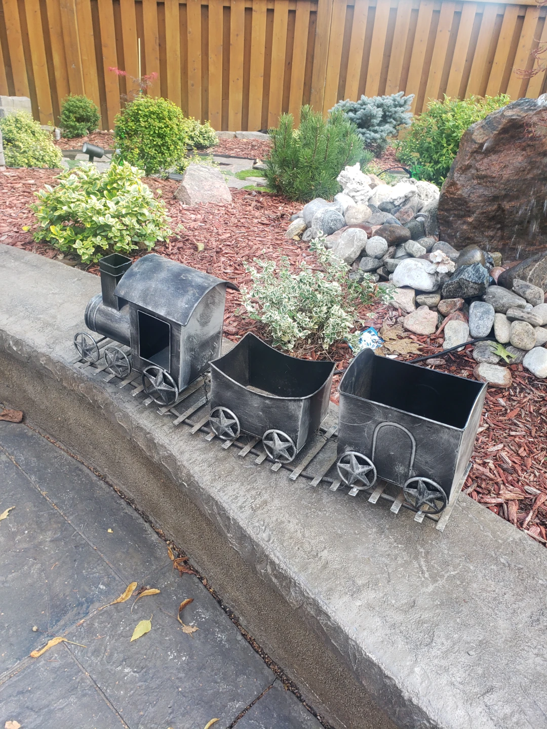 Metal Train Garden Planter