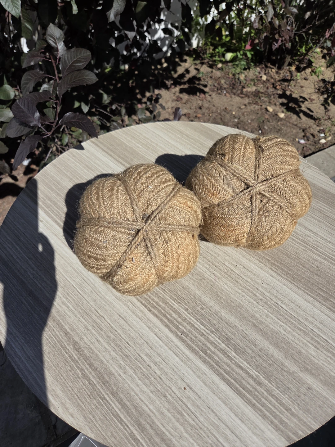 Set of Two Decorative Jute Rope Pumpkins - photo 2