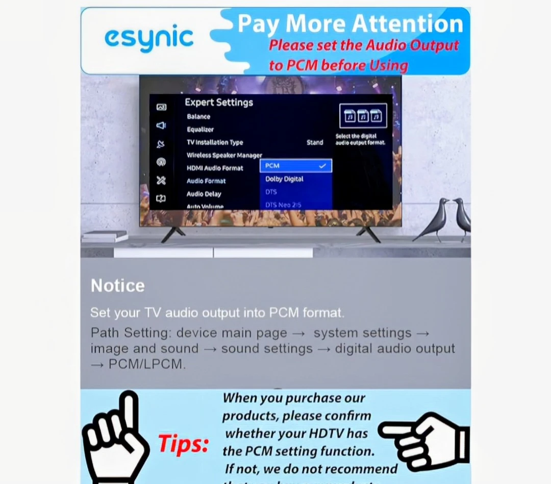 esynic 192kHz DAC Converter Optical to RCA - photo 4