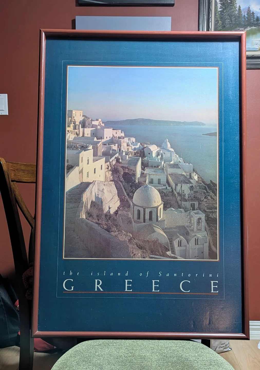 Framed Santorini Greece Landscape Print - photo 2
