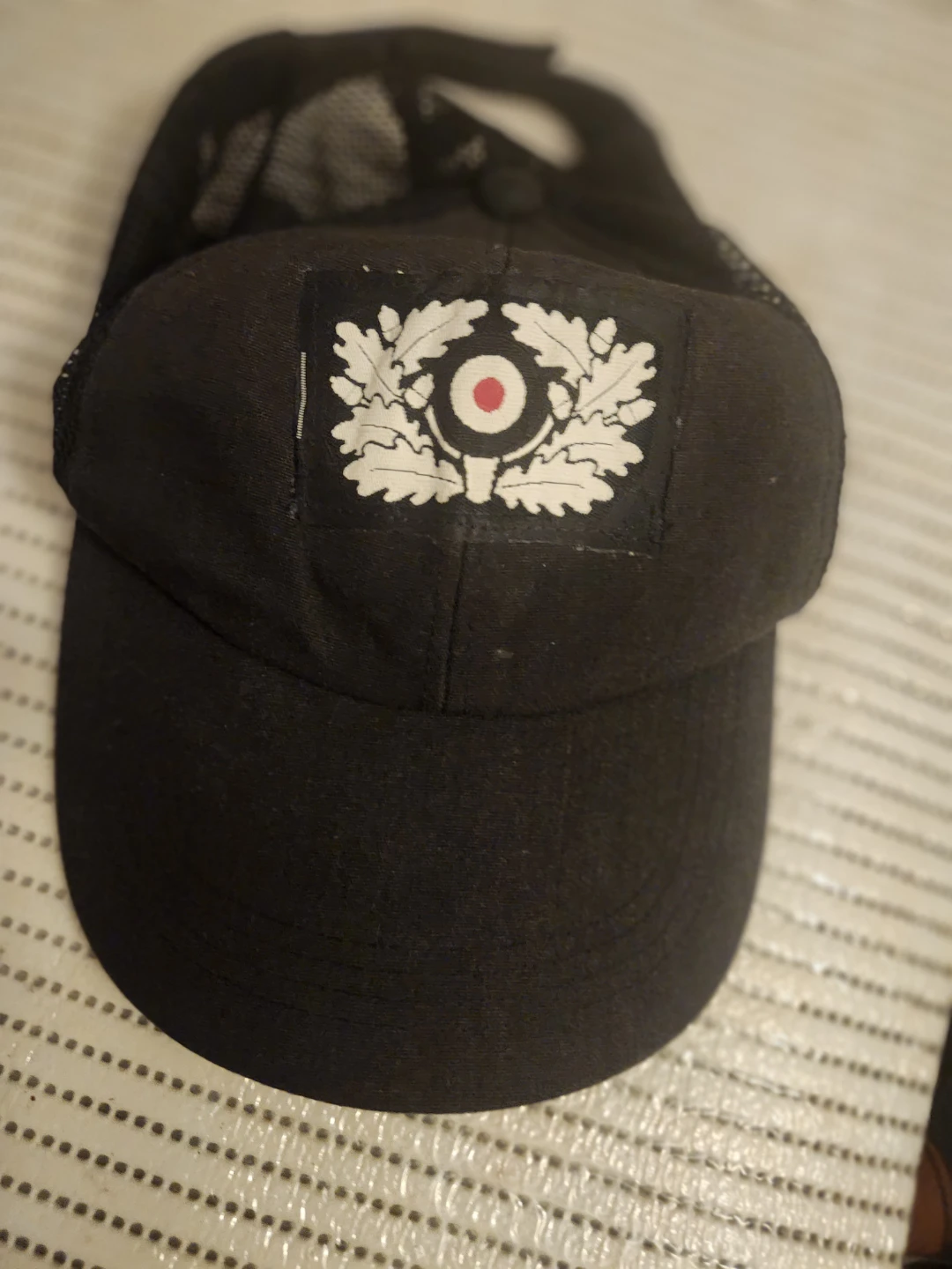 Black Mesh Back Cap with Emblem