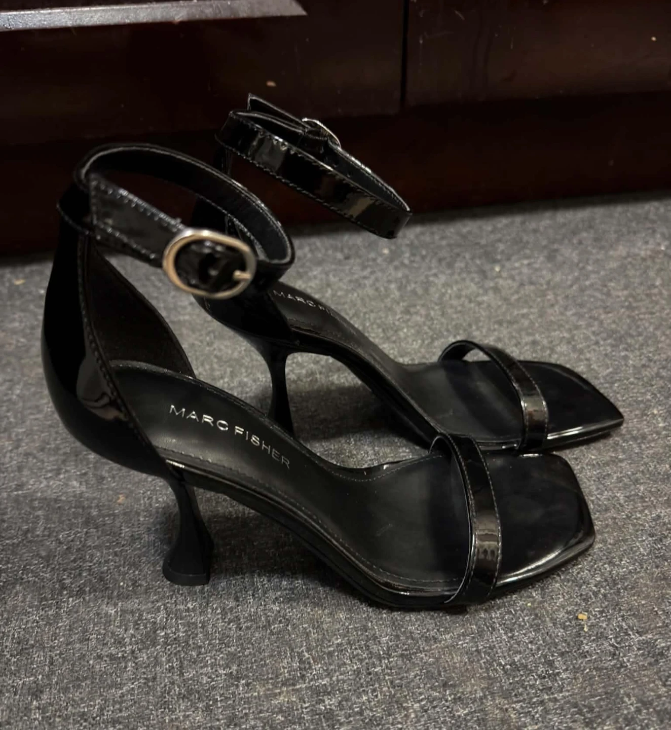 BRANDNEW Marc Fisher Black Ankle Strap Heels - photo 2