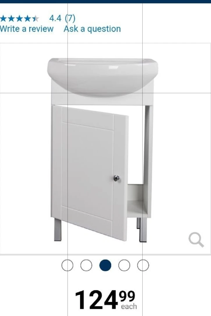 White Bathroom Vanity Cabinet ONLY – Sink Not Included - photo 4