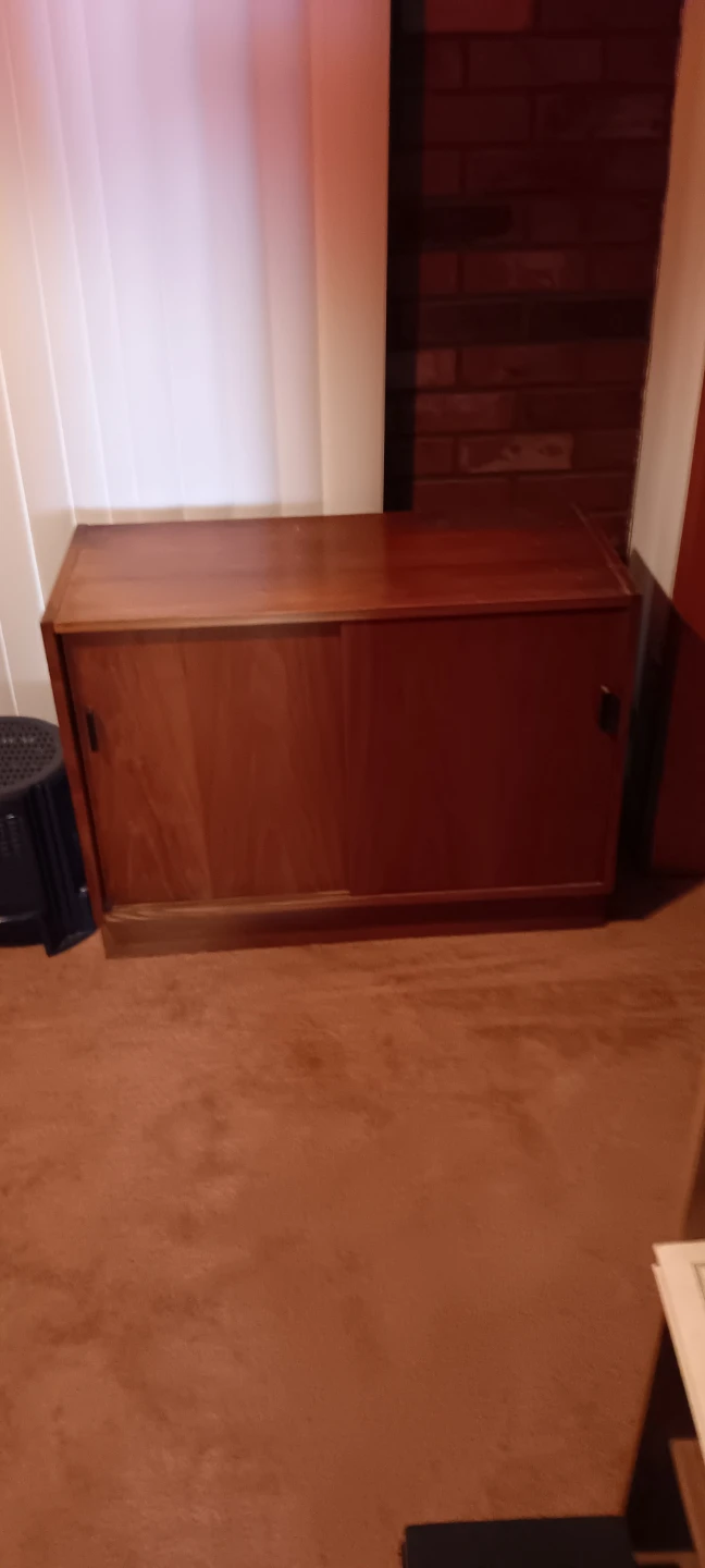 Wooden Record Storage Cabinet