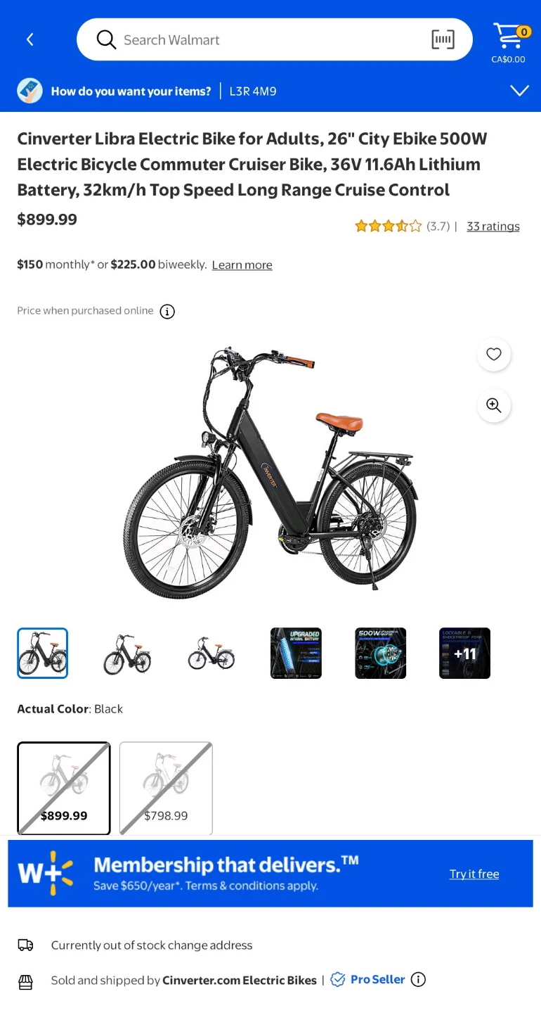 Cinverter Libra Electric Bike  Medium 26"Black💯 - photo 5