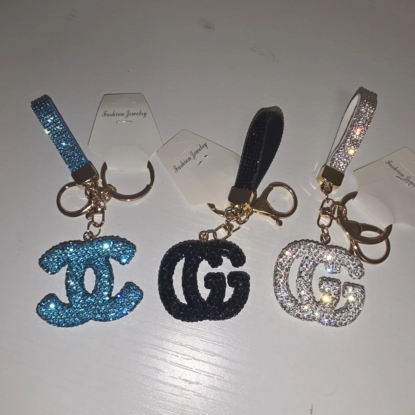 Rhinestone Logo Keychains - photo 2