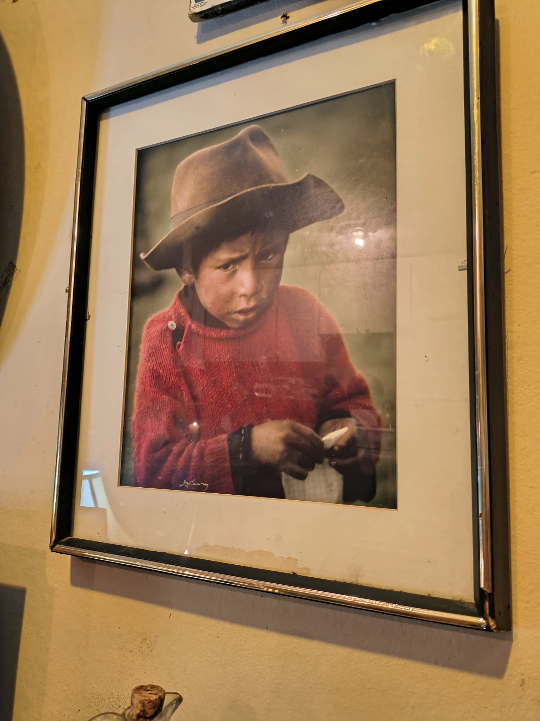 Signed Framed Photograph of a Young Boy - photo 2