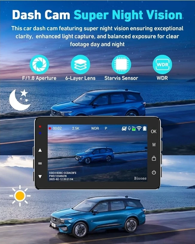 Biuone A21W 2.5K Dash Cam - photo 4