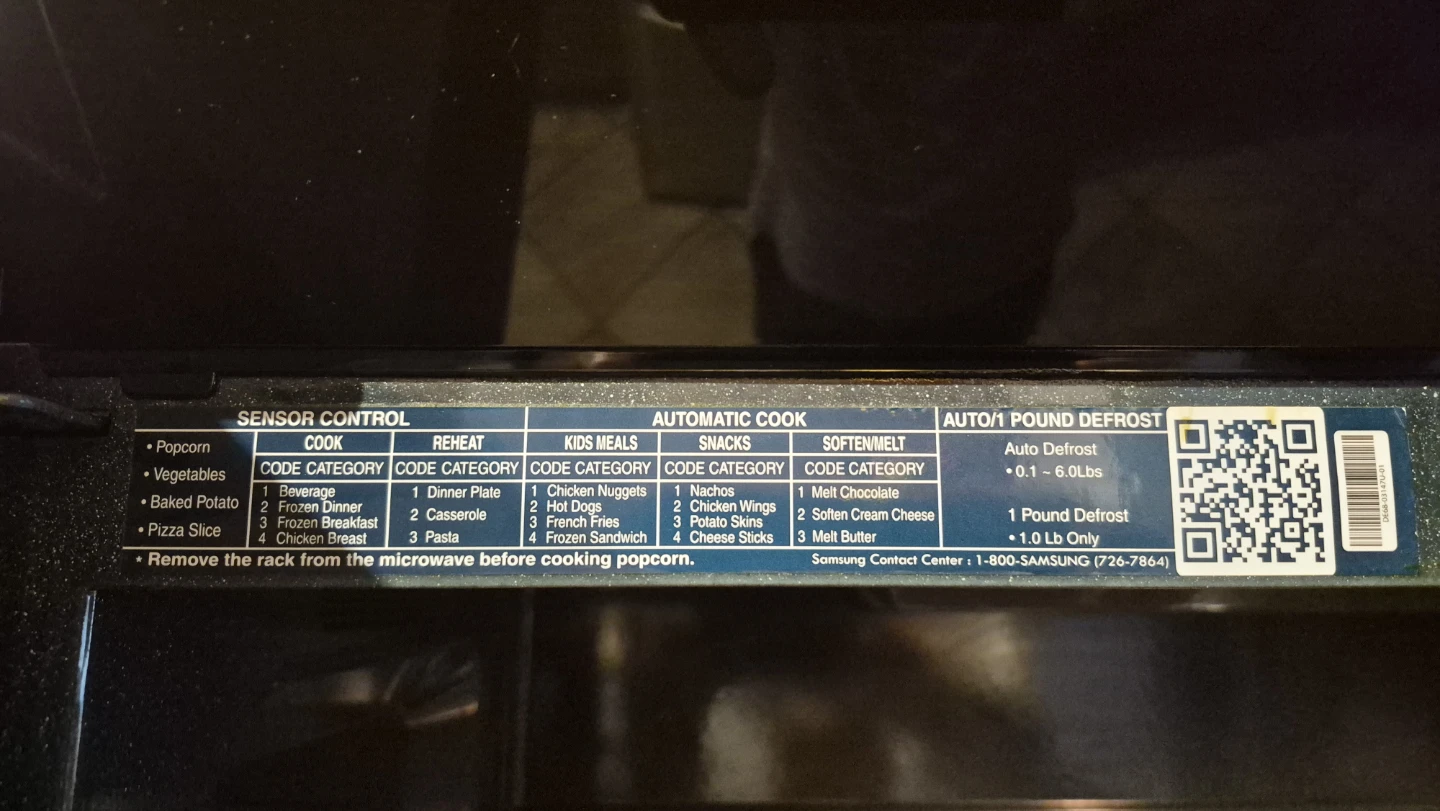 Samsung Microwave Oven SMH2117S/XAC - photo 4