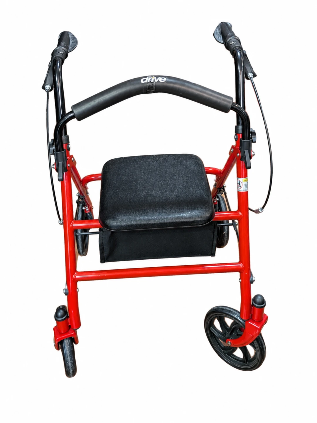 Drive Medical Rollator Walker 10257RD-1 Seat Red 350 lb Capacity