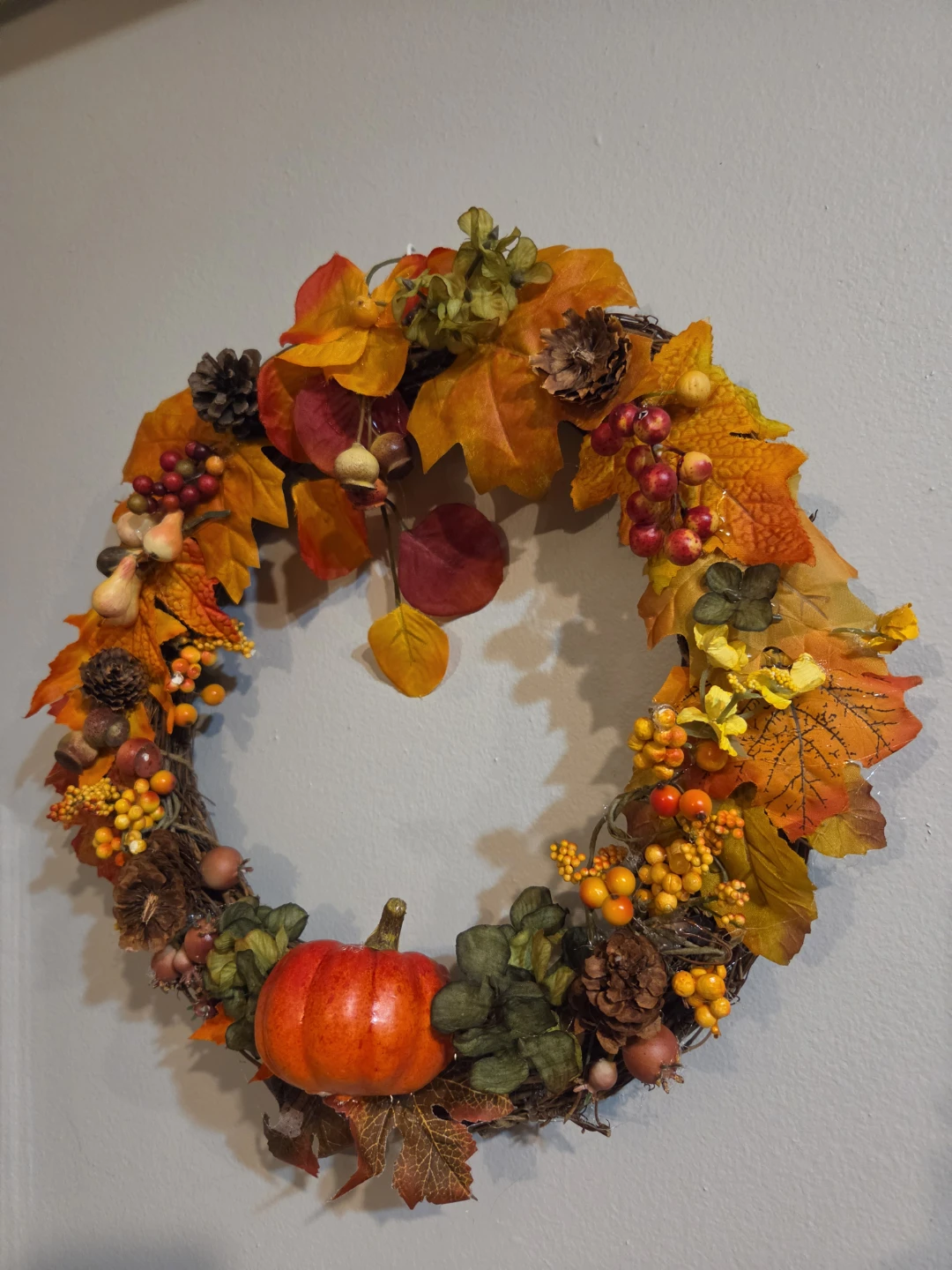 Charming Cottagecore Autumn Pumpkin Wreath - photo 2