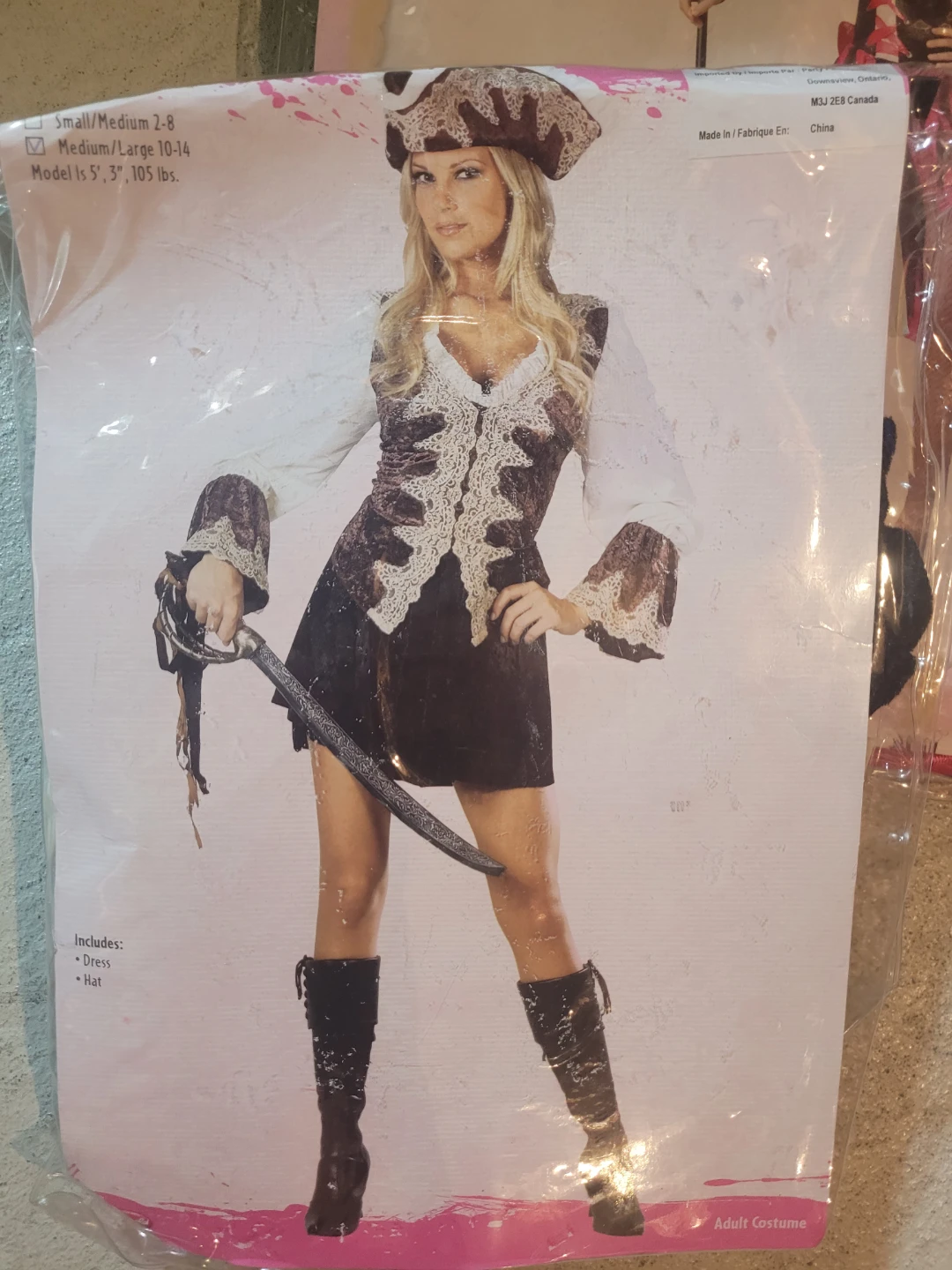 Adult Pirate Costume Medium/Large