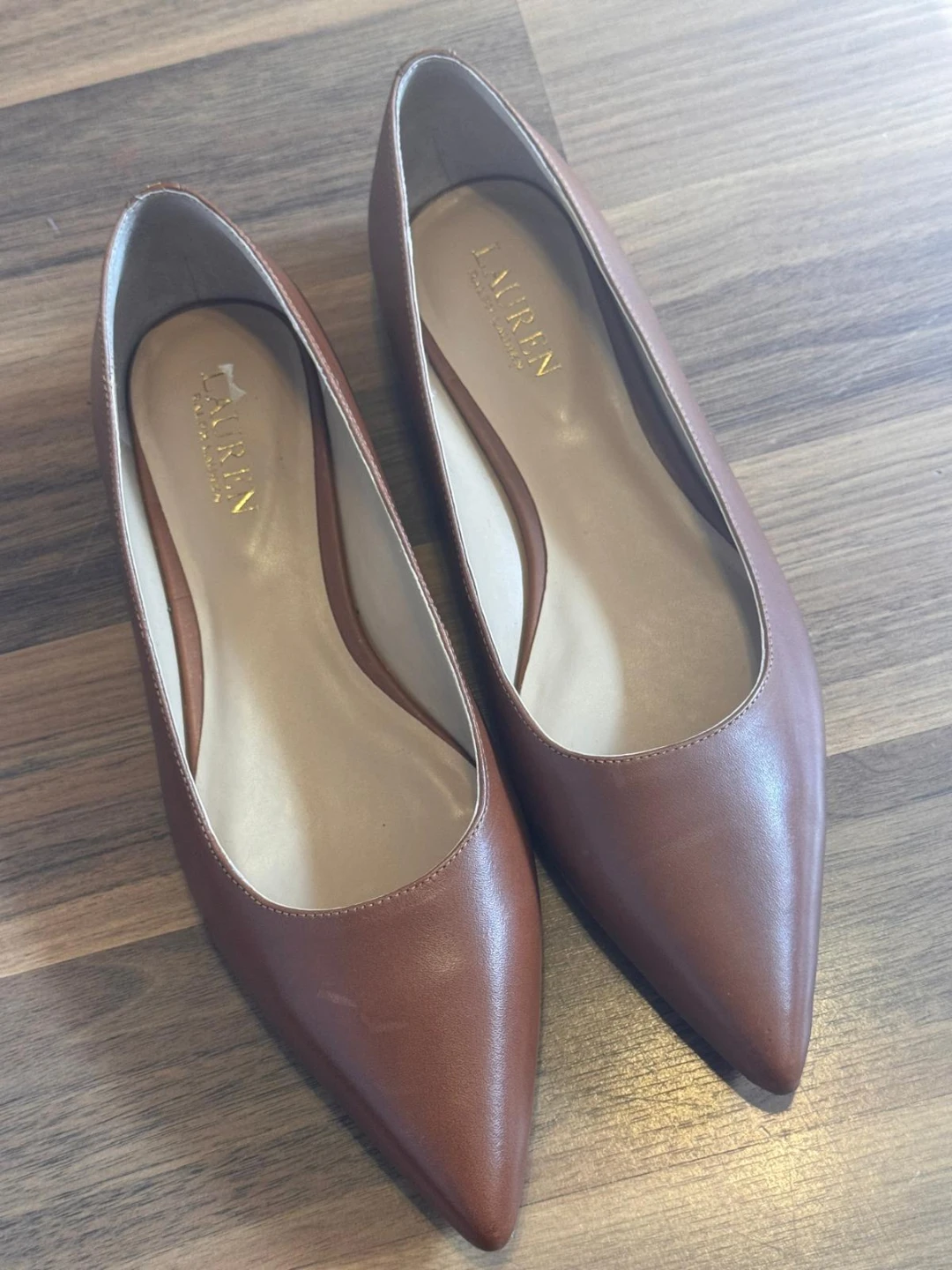 Lauren Ralph Lauren Brown Pointed Flats
