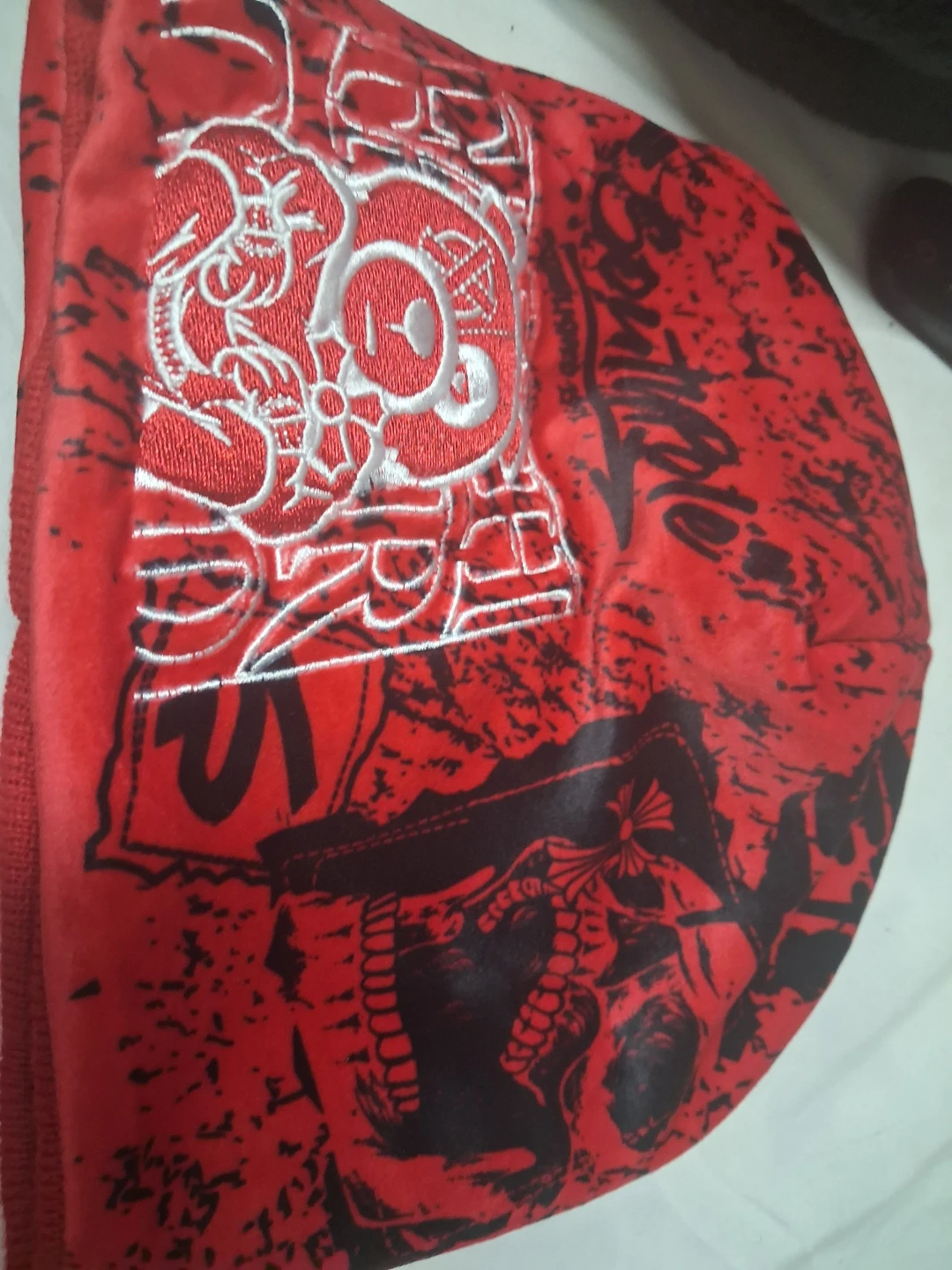 Red Graphic Beanie