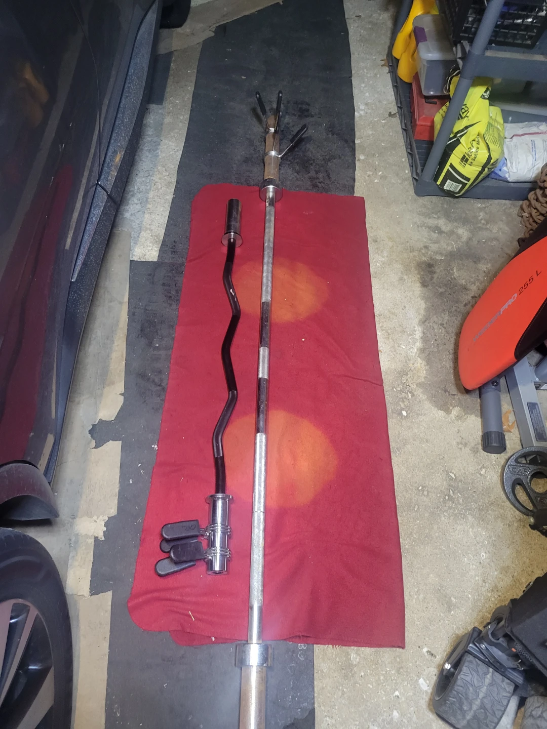 2" OLYMPIC EZ-CURL BAR 7' STRAIGHT BAR WITH SQUEEZE CLIPS - photo 3