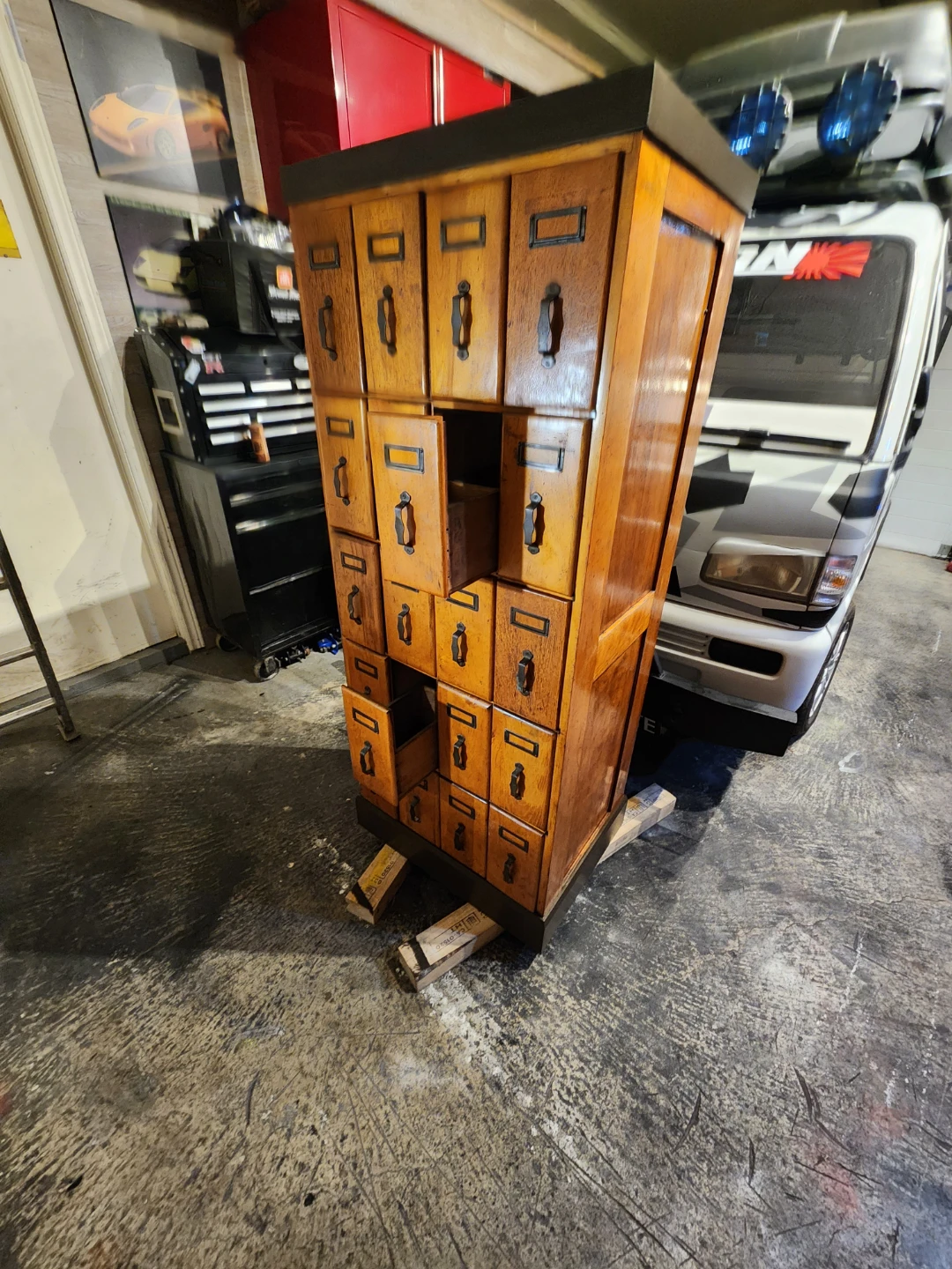 Vintage Wooden Apothecary Cabinet - photo 3