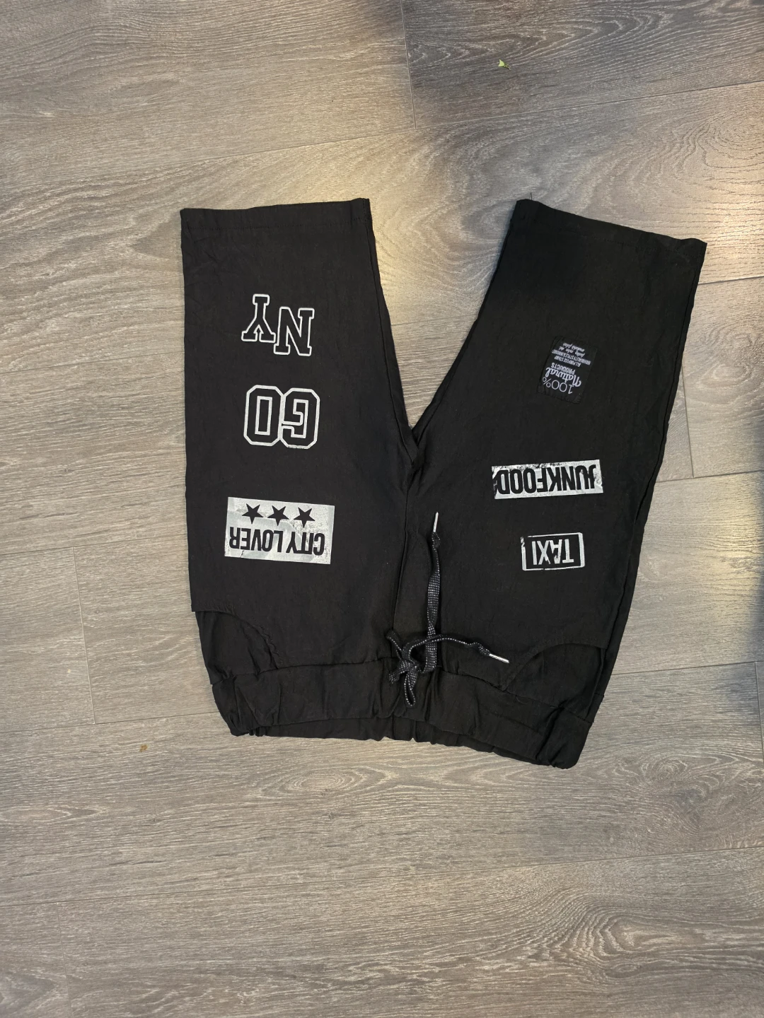 Black Shorts with NY Graphics
