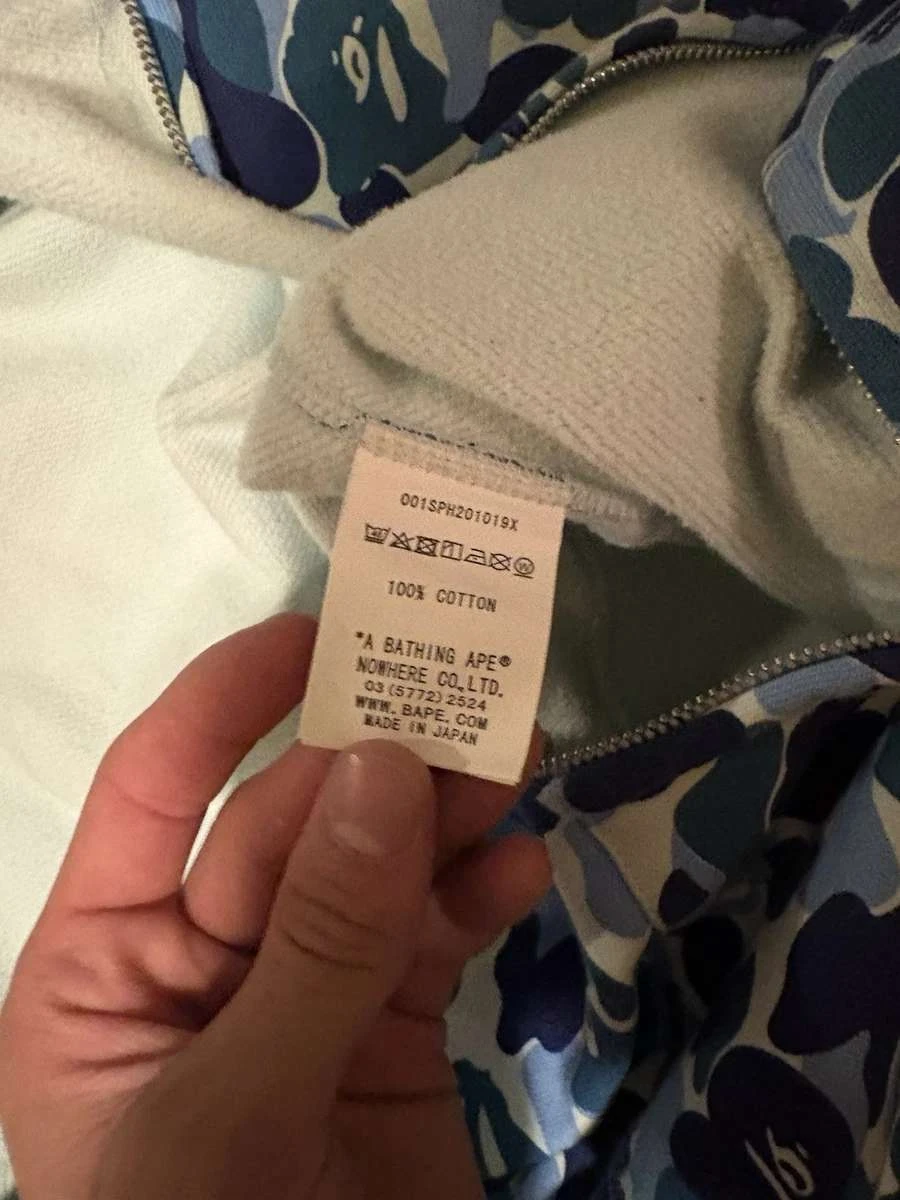 Bape blue hoodie - photo 3
