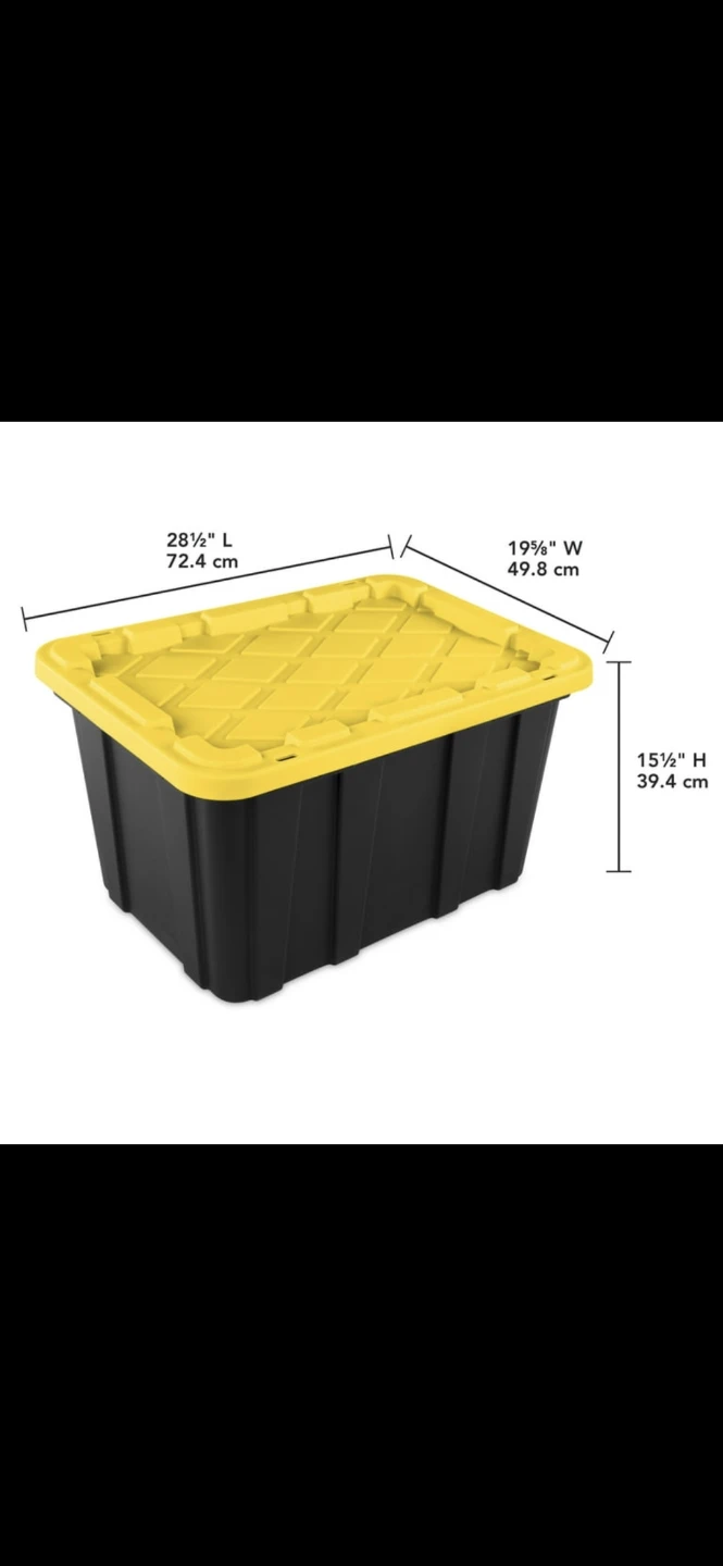 Black and Yellow Storage Tote