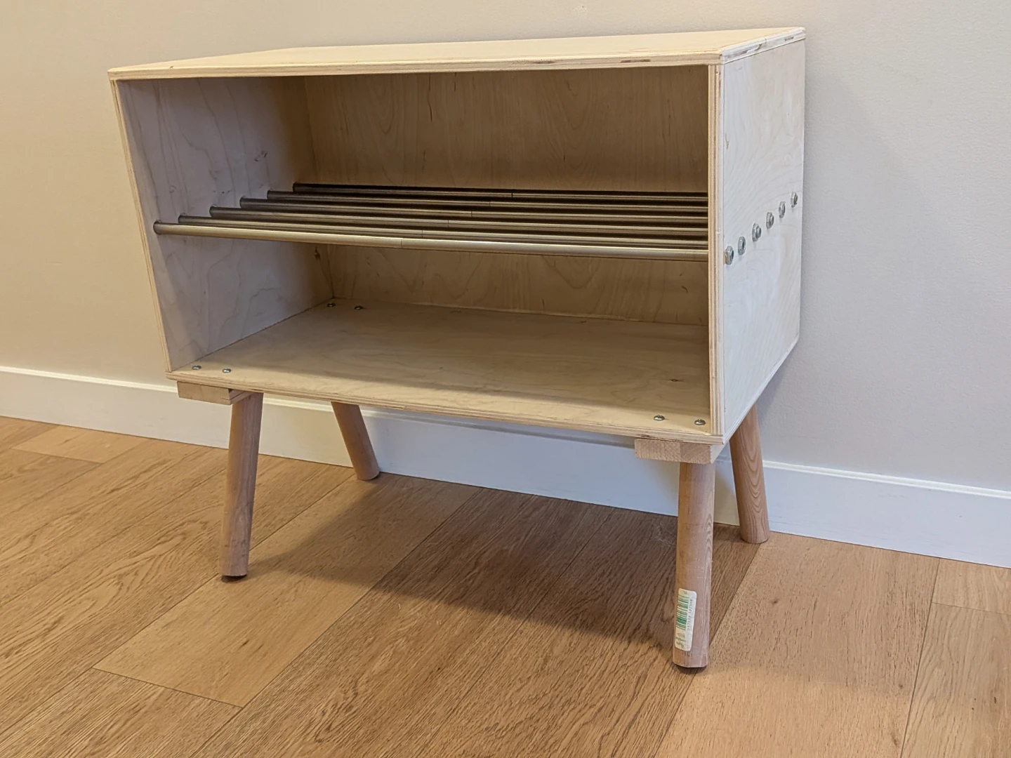 Handmade Wood & Metal Storage Shelf - photo 4